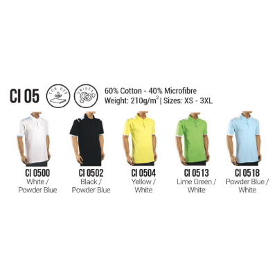 [Cotton Interlock] Cotton Interlock Polo - CI05